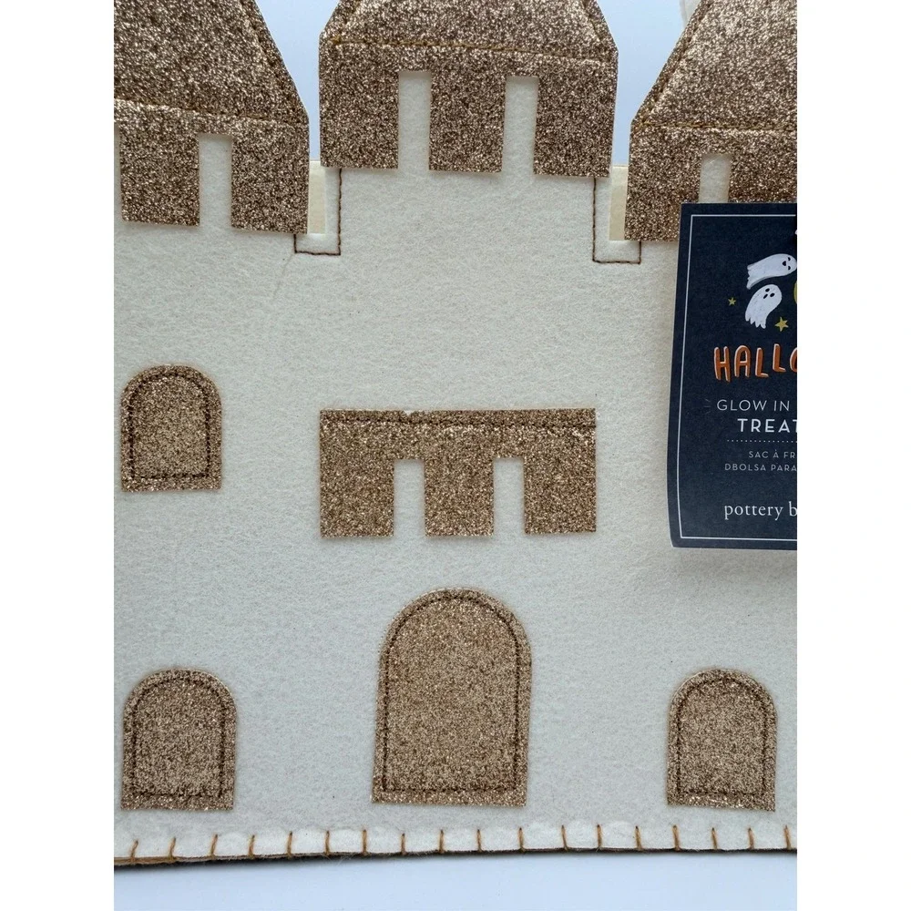 Pottery Barn Glow in the Dark  Halloween Castle Trick or Treat Bag NWT Princess